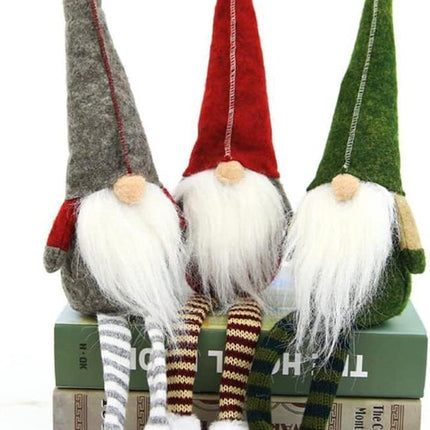 3pcs Christmas decoration long legs Rudolph doll Christmas children hotel mall window decoration