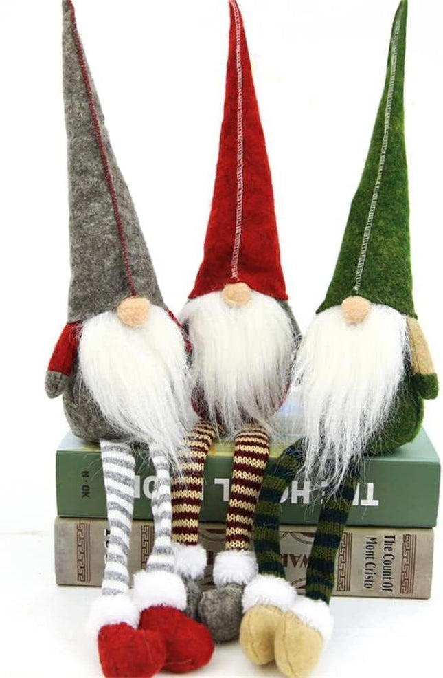 3pcs Christmas decoration long legs Rudolph doll Christmas children hotel mall window decoration