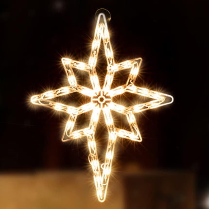18" 50 Lighted Bethlehem Star Christmas Light Window Sculpture Decoration