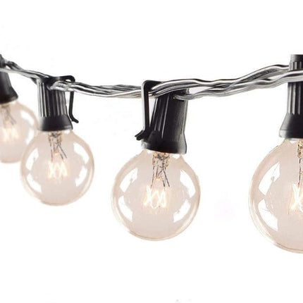 Outdoor String Lights 75ft Patio Lights with 80 G40 Bulbs (5 Spare), Connectable Globe String Lights for Party Tents Patio Gazebo Porch Deck Bistro Backyard Balcony Pergola Decor, Black Wire…