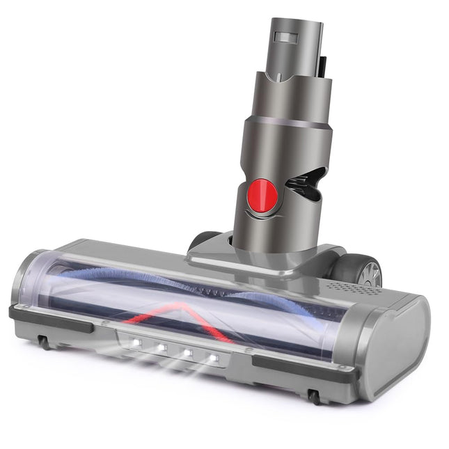 Hardwood Floor Attachment For Dyson V6 Dc58 Dc59 Dc61 Dc62 Dc74 Dc Series Vacuum Cleaners With Led Headlights, V Shape Turbo Bristle Brush Head