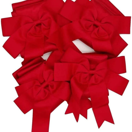 4 PCS Cabinet Door Festive Ribbons and Bows Decoration Holidays, Red
