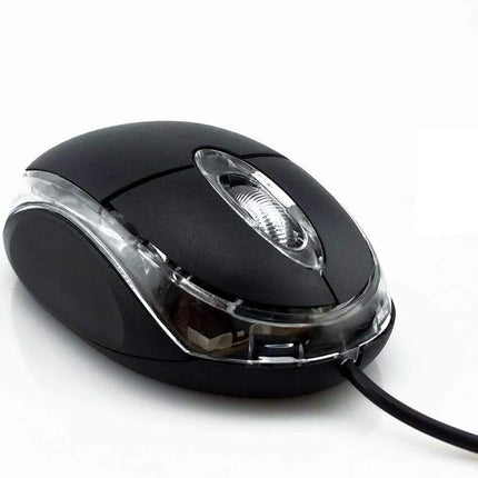 UM2030AK Black USB Optical 3-Button 3D Mouse Scroll Wheel LED Light Mouse Mice for PC Laptop Computer