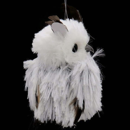Kurt Adler C2289 5.1" Silver Hanging Owl Christmas Ornament 2 Assorted