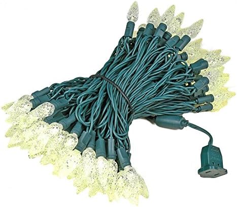 ‎‎‎Novelty Lights 50FT 100 LED C6 LED Christmas String Lights, Outdoor Christmas Tree Commercial Grade LED String Lights, Permanent Christmas Lights Outdoor Tree Decorations Outdoor (Warm White)