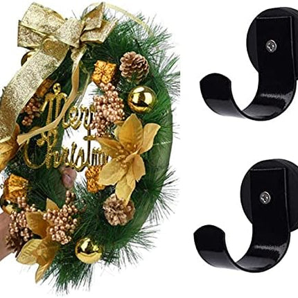 Magnetic Wreath Hanger for Front Doors, 2 Pack Wreath Holder for Steel Door Metal Wreath Hook for Wreath Decorations