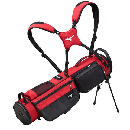Mizuno BR-D2 Golf Carry Bag | 4 Way Top Cuff | 2 Full Length Dividers | Dual Shoulder Straps | Manual Open/Close Mini Stand Legs | Detachable Mod Pouch