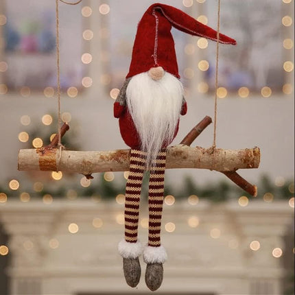 3pcs Christmas decoration long legs Rudolph doll Christmas children hotel mall window decoration