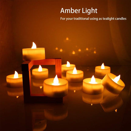 2.2" Flameless Tea Light, Colorful Christmas Flickering Candles with Remote, Battery Operated Led Candles, Electric Candles for Votive Holder, Wedding Lights, Window Candles Thanksgiving Day