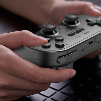 8Bitdo Pro 2 Bluetooth Controller - for Switch PC Windows Android MacOS Steam Raspberry Pi (Black)