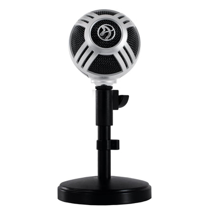 Arozzi - Sfera Professional Grade Gaming/Streaming/Office USB Microphone - Cardioid, Cardioid -10dB, and Omnidirectional Polar Patterns, Boom Arm Compatible - Silver