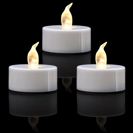 KOABY LED Tea Lights, 100 Pack Flickering Flameless Tea Lights, Warm White, Last 200H+, Battery Operated Tea Lights for Decoration(100 Pack, Warm White)