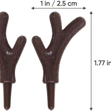 Operitacx 100pcs Mini Snowman Hand, Plastic Antlers Branch Christmas Snowman Hand for DIY Snowman Christmas Accessories