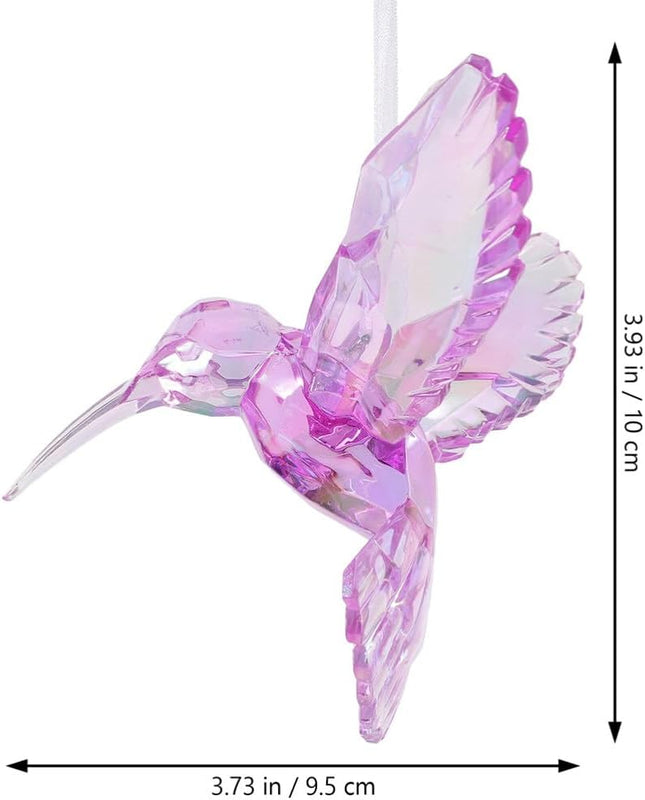 VILLCASE 6pcs Crystal Bird Pendant Clear Christmas Ornaments Home Decorations Christmas Decorations Hummingbird Decor Ceiling Hanging Decor Home Pendants Modeling Ornament Acrylic