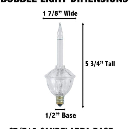 Novelty Lights Traditional Christmas Bubble Light Replacement Pack - Indoor Light Replacement Set for Christmas, Holidays, and More - C7/E12 Candelabra Base 5 Watt Light (Red and Yellow, 3 Pack)