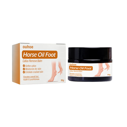 OUHOE Horse Oil Foot Care Cream, Repair Heel Peeling Anti-Cracking Moisturizing Foot Care Cream