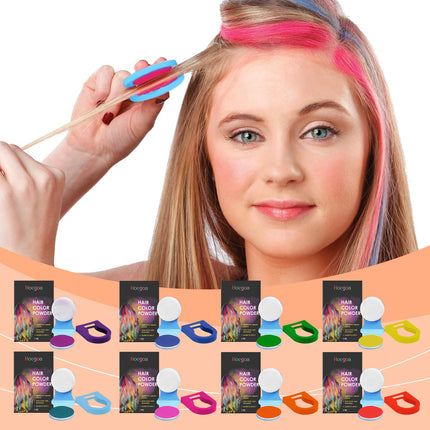 Hoegoa  Hair Dye Powder (Green) Can Easily Change Your Hair Color With Just One Application. It Naturally Covers Your Hair And Is Convenient For The Dance Party