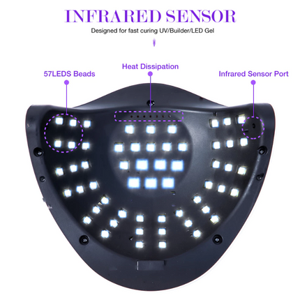 220W Nail Dryer LED Lamp UV Light Polish Gel Curing Machine Electric