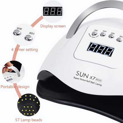 220W Nail Dryer LED Lamp UV Light Polish Gel Curing Machine Electric