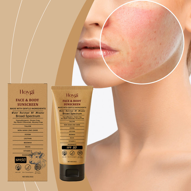 Hoygi Tallow Light Protective Cream, Uv Protection Body Skin Moisture Isolation Summer Outdoor Protective Cream