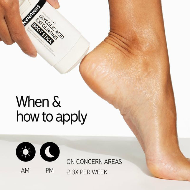 Exfoliating scrub stick purifies and cleanses the body