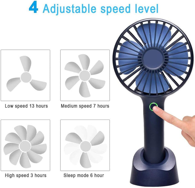 Hand Held Fan，Yihunion Mini Portable Personal Fan Rechargeable Battery Operated Powered Cooling Desktop Electric Usb Fan With Fan