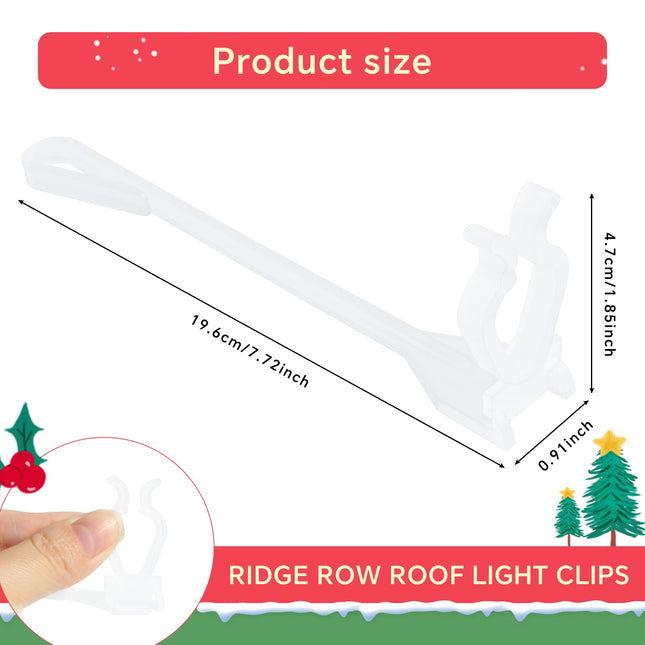 48 Ridge Clips for Christmas Lights-Roof Shingle Clips for Outdoor,Ridge Lighting Used for Rooftop Christmas Decorations,Gutter Shingle Clips for Roof Ridge Outdoor light Line