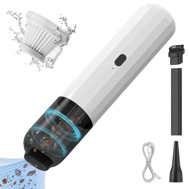 Car Vacuum, Portable Handheld Vacuum Cleaner With 20000Pa High Power, 4 In 1 Compact Vacuum For Carhome Cleaning, Up To 30 Mins Runtime Electric Mini Vacuum With 3 Nozzles