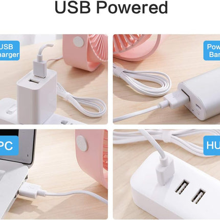 Smartdevil Small Personal Usb Desk Fan,3 Speeds Portable Desktop Table Cooling Fan Powered By Usb,Strong Wind,Quiet Operatio