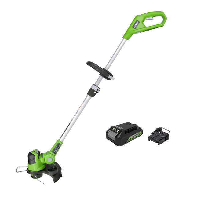 Greenworks 24V 12-Inch Cordless String Trimmer, 2.0 AH Battery Included, ST24B210