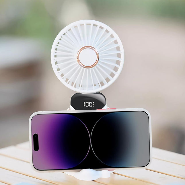 Mini Handheld Fan Battery Operated Small Personal Portable Fan Speed Adjustable Usb Rechargeable Fan Cute Design Powerful