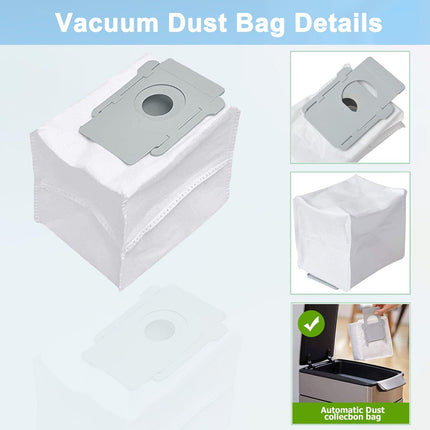 Parts Accessories For Irobot Roomba I3 I3+ I1 I1+ I7 I7+ I4+ I5 I5+ J5 J5+ I6 I6+ I8 I8+ I2 J7 E5 E6 E7 I&J&E Series Vacuum Cleaner, 1 Roller Brushes,4 Filters,4 Side Brushes,6 Vacuum Bags