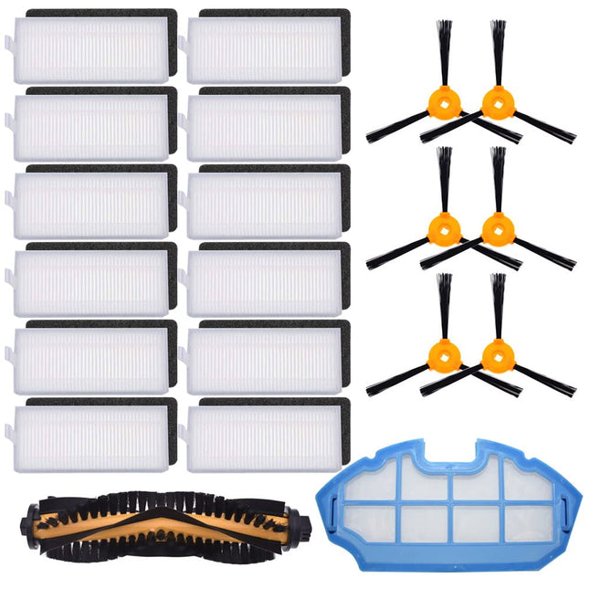 Neutop Parts Compatible For Ecovacs Deebot N79S N79 Dn622 Dn622.11 Dn622.31 N79W N79Se And Deebot 500 Dc3G Robot Vacuum With 1 Roller Brush 12 Filter Sets 6 Side Brushes 1 Mesh Filter