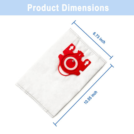 12 Pack Miele Airclean 3D Fjm Vacuum Cleaner Bags Compatible With Miele Compact C2 Complete C1 Compact C1 S246S256I, S300,S500 S700,S4000 And S6000 Series Canister Vacuums,Part 10123220
