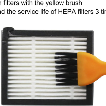 Mzy Llc Parts For Irobot Roomba I7 I7+ I2 I3 I3+ I4 I4+ I6 I6+ I8 I8+Plus J7 J7+ E5 E6 E7, I, E & J Series Vacuum Cleaner, 2 Set Rubber Brushes, 8 Hepa Filters And 8 Side Brushes