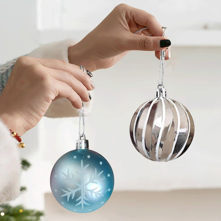 Silver Christmas Tree Ball Ornaments, Christmas Garland Ball Ornaments Shatterproof Christmas Garland Ornaments, Silver Ornaments for Christmas Tree Christmas Tree Garland Ornaments