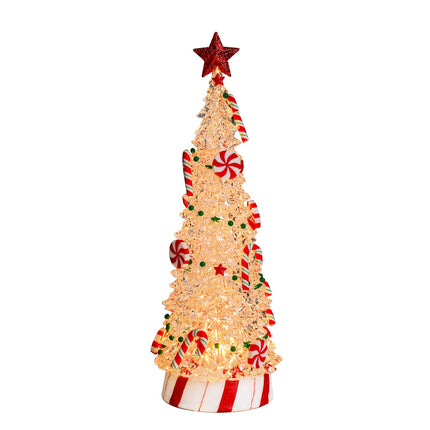 Acrylic Christmas Tree Light Up, Christmas Tree with LED Lights and Christmas Music, Tabletop Decor for Xmas Decoration Indoor Home Party Supplies,13 inches