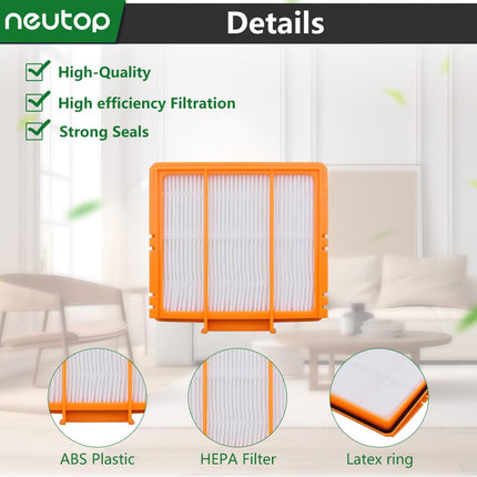 Neutop Filters Compatible With All Shark Ai Av2501S Av2501Ae Av2502Ae Rv2520Aous Av2510Aous Av2511Ae Rv2610Wa Rv2610Wd Robot Vacuums With Selfempty Base, 4Pack.