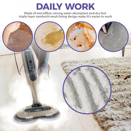 Uniqus Steam Mop Pads For Shark Steam Mop Pads Compatible With Shark S7000Amz S7000 S7001 S7001Tgt S7000 Series Steam & Scrub Allinone Hard Floor Steam Mop 10Pack