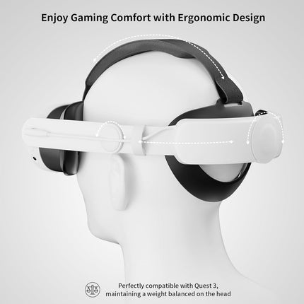 ANNAPRO Battery Head Strap Compatible with Meta Quest 3, Elite Strap with 6500mAh Battery for Oculus/Meta Quest 3 Accessories, Enhance Comfort and Extend Playtime