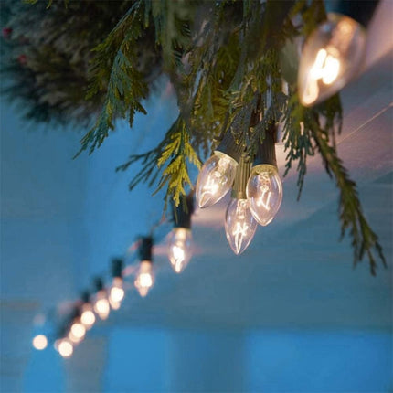 C7 Bulbs C7 Christmas Light Bulbs,25 Pack C7 Replacement Bulbs C7 Night Light Bulbs C7 Light Bulbs C7/E12 5 Watt Candelabra Base for Indoor/Outdoor Holiday Christmas Bulbs Clear