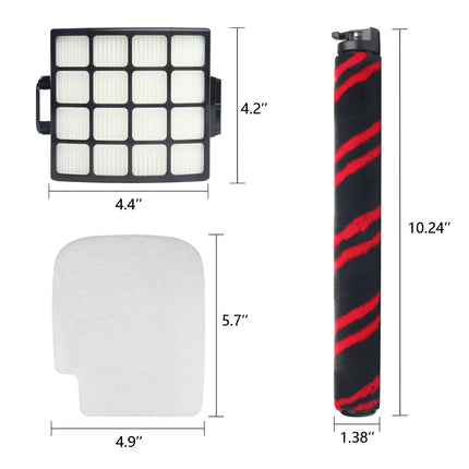 5Pcs Shark Stratos Filter S Compatible With Az3002 Az3000 Az3000W Shark Stratos Duo Clean Powerfins Upright Vacuum Kit Includes 1 Brush Roll+2 Hepa + 2 Foam & Felt Filters