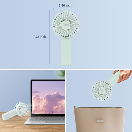 Handheld Fan Personal Portable Fan 3 Speed Adjustable Removable Lanyard Usb Recharging Battery Operated Small Desk Table Fan Make