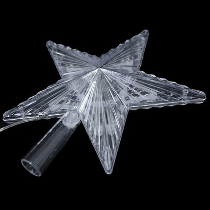 Christmas Star Tree Topper Lights 9.5inch 10LED Multicolour with Versatile Remote Controller 3AA Battery Powered Tree-top Star for Xmas Tree Home Decoration（Indoor and Outdoor ）