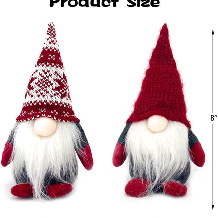 4PCS Needle Christmas Gnome Plush Woven Santa Claus, Handmade, Table Decorations, Home Decorations, Fireplace Decorations, Christmas Decorations (red Long Legs Mixed)