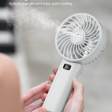 Gaiatop Portable Handheld Misting Fan, 4000Mah Rechargeable Personal Mister Fan, 4 Adjustable Speed Mist Fan, 180°Foldable, Mini