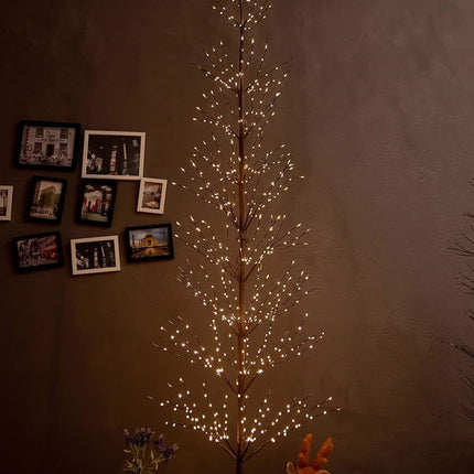 Snokip LED Warm Tree 7FT/736LED Warm White Fairy Lights, Lighted Trees for Indoor Outdoor Home Thanksgiving Christmas Holiday Decoration