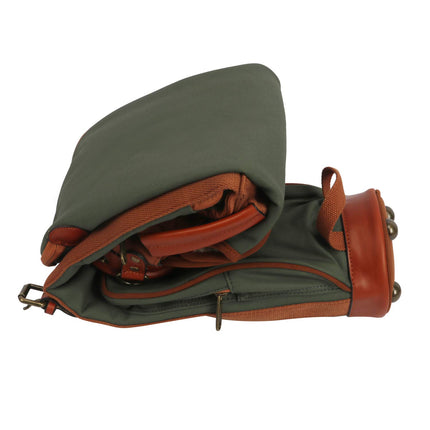 Tourbon Vintage Golf Club Carry Bags Travel Case - Canvas and Leather