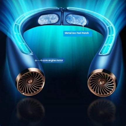 Hanging Neck Electric Fan,Usb Charging Fan,Portable Neck Hanging Fan,Hanging Neck Fan,4000 Milliampere Battery,Foldable Neck