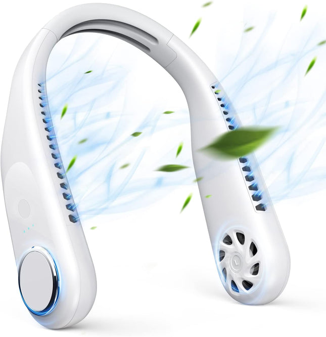 Bladeless Neck Fan,Portable Personal Fan,Hands Free 3 Speeds Adjustment,4000Mah Battery Operated Rechargeable Wearable Fan